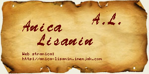 Anica Lišanin vizit kartica
